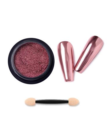 Chrome Nail Powder Aurora Powder for Nails Mirror Effect Nail Powder for DIY Nail Art Decoration Pigment Body Face Decoration Manicure Glitter (1pcs Mirror Pink)