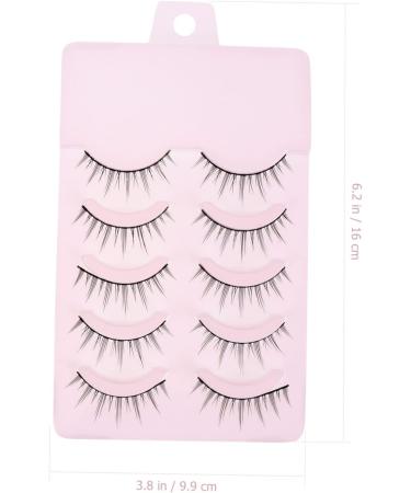 POPETPOP 5 Pairs Fake eyelashes Handmade Lashes Beauty Eyelashes Cosmetics Eyelashes Transparent Band Eyelash Cat Eyes Eyelashes 3D Faux Lashes chemical fiber girl False Eyelashes woman - Buy Online on GoSupps.com