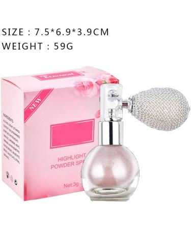 GL-Turelifes Highlighter Loose Powder Spray Glitter Powder Spray Shimmer Sparkle Powder Makeup Spray for Hair Face Body Cosmetic (#1 Pearl White) - Buy Online on GoSupps.com