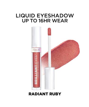 L'Or al Paris Brilliant Eyes Shimmer Liquid Eye Shadow Makeup - Radiant Ruby 0.1 Fl Oz - Buy Online on GoSupps.com