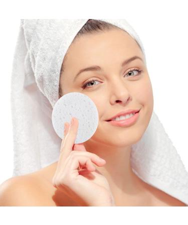 30 Count Compressed Facial Sponge 80 mm/3.1 inch Cellulose Facial Sponges Reusable Washing Face Sponge Pads for Facial Cleansing Exfoliating Mask Makeup Removal (White) - Buy Online on GoSupps.com