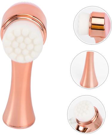 Housoutil Silicone Facial Tool Double-sided Facial Brush Facial Exfoliator Tool Facial Scrubber Brush Floral Scrunchies Facial Cleaning Brush Skin Cleansing Brush Skincare Tool Face Diamond 13x4.5cm Golden - Buy Online on GoSupps.com