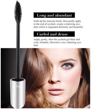 4D Silk Fiber Mascara Intense Black Volume Lengthening Thickening Thick Long Lasting Naturally Eye Makeup Mascara False Eyelash Effect - Buy Online on GoSupps.com