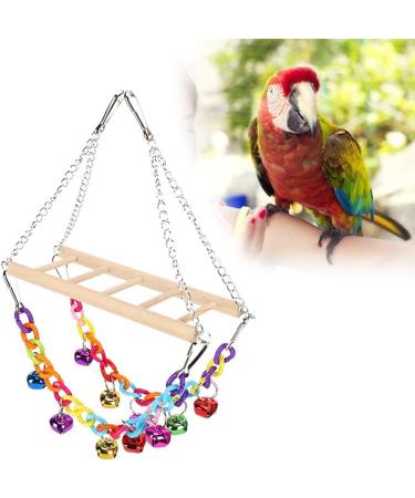 Zerodis Swing Toy with Bells for Parrot Bird Hanging Bridge Swing Bite Climbing Toy Colorful Parrot Acrylic Chain Ladder for Cockatiels Finch African Greys Parrot Budgies Ringnecks Parakeet - Buy Online on GoSupps.com