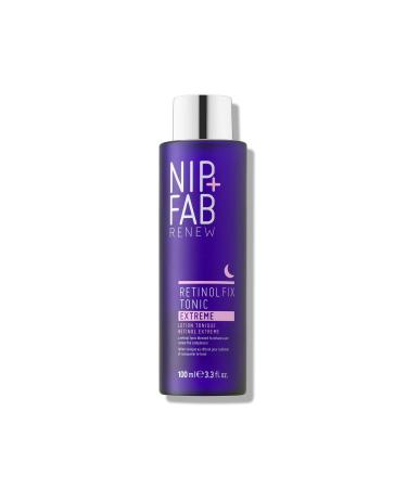 Nip + Fab Retinol Fix Tonic Extreme 0.3% Retinol for Face with Amino Acid and Panthenol Anti-Aging Facial Toner for Fine Lines and Wrinkles Hydration Skin Toning 100 ml