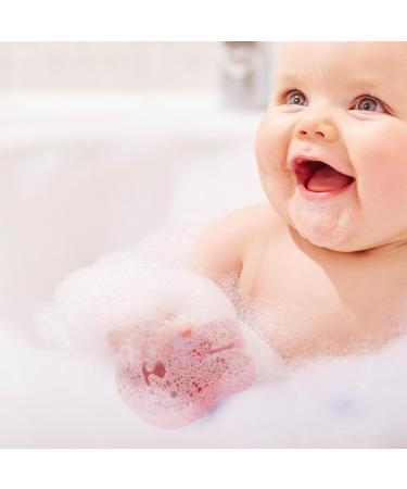 Baby Sponge for Bathing | Soft Body Wash Scrubber Cute Dead Skin Remover Body Scrubber Bath Rub Shower Brush for Children Kids Baby Toddler Pink - Buy Online on GoSupps.com