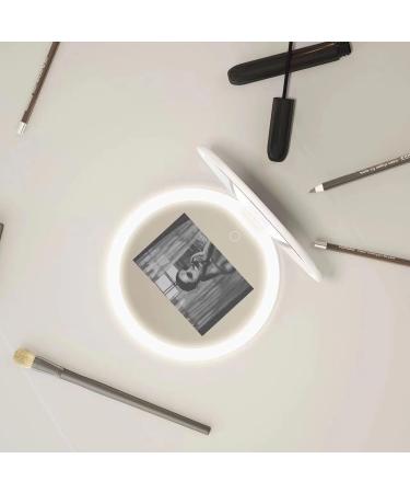 Compact & Portable UV Mirror Sunscreen Testing Mirror Travel Makeup Mirror with UV Camera Rechargeable Handheld Double-Sided Pocket Mirror with Soft Light for Skin Protection - Buy Online on GoSupps.com