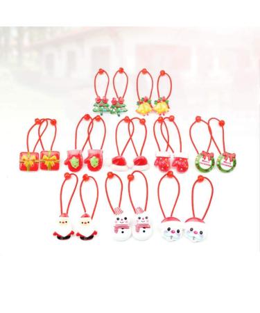 Frcolor 20 Pieces Christmas Hair Ties - Santa Claus & Snowman Ponytail Holders for Girls - Perfect Holiday Accessories - Buy Online on GoSupps.com