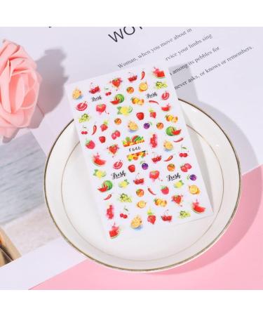 DIY Manicure Decor Summer Fruits Water Transfer Nail Salon Nail Tips Nail Decals Nail Stickers Self-Adhesive(D) - Buy Online on GoSupps.com