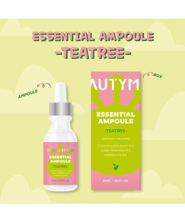 Essential Ampoule Facial Soothing Moisturizer | Korean Skin Care for Irritated & Uneven Skin Tone | 30ml Teatree - Buy Online on GoSupps.com