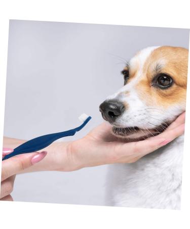 BESPORTBLE 3pcs Pet Double Toothbrush Puppy Teeth Brushes Cat Toothpaste Cat Toothbrushes Sharpened Nylon Blue 1 count (Pack of 1) - Buy Online on GoSupps.com