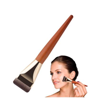 Blending Brush for Makeup | Wooden Handle Liquid Foundation Brush - Professional Contour Brush for Liquid Cream Powder Blending Buffing