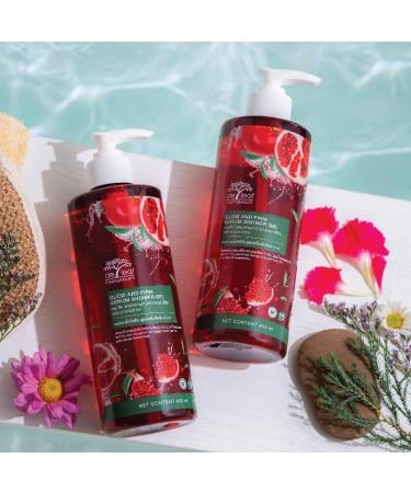 DE LEAF THANAKA Pomegranate Glow & Firm Serum Shower Gel 2-in-1 Body Wash with Green Tea & Mineral Water 15.87 oz - Buy Online on GoSupps.com