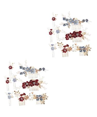 FRCOLOR 4 Sets Bridal Headwear Tiara Hair Pin Rhinestone Bobby Pins Wedding Headpiece for Bride Rhinestones Hair Combs Bridal Hair Comb Bridal Hair Clips Wedding Hair Combs Side Combs Miss