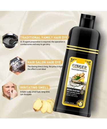 500 ml Ginger Black Hair Shampoo - Fast Color & 2-in-1 Formula for Quick Results | Shop Internationally - Buy Online on GoSupps.com