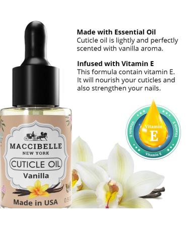 Maccibelle Cuticle Oil 0.5 oz - Hydrating Sweet Vanilla for Dry, Cracked Cuticles - Buy Online on GoSupps.com