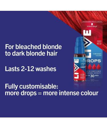 Schwarzkopf Colour Drops Vegan Semi-Permanent Red Hair Dye 30ml - Fiery Red (1 Pack) - Buy Online on GoSupps.com