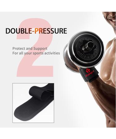 Kuangmi Adjustable Wrist Compression Brace Strap for Carpal Tunnel | Pain Relief & Support for Fitness & Weightlifting - Unisex - Buy Online on GoSupps.com