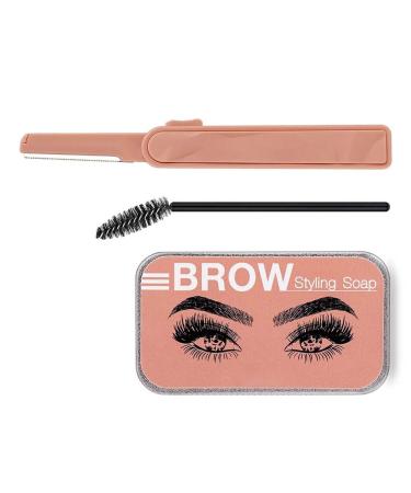 miduoidn Eyebrow Gel Styling Soap Wax Wild Sweat-Proof Eye Brow Cream with Trimmer Natural Defining Practical Eyebrow Makeup Eyes Kit
