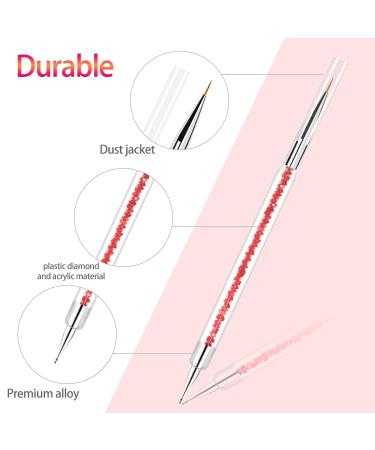 Sularpek Nail Art Brushes 5 Pcs Double-Ended Kit - Nail Art Point Drill Drawing Brush Pen, UV Gel Brush for Design & Detailing - Buy Online on GoSupps.com