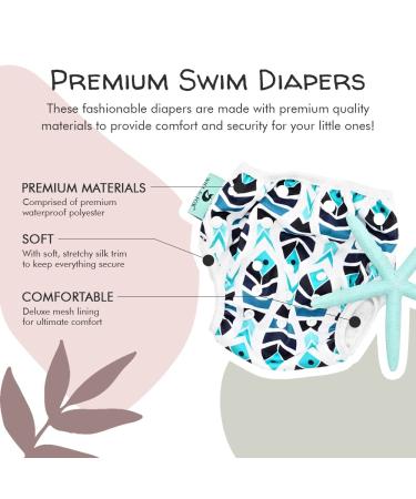Will & Fox Fish-set: Reusable Swim Diaper and Wet Bag for Babies, Infants & Toddlers - Adjustable Girls Swimming Diaper 0-2 Years, Water Resistant Swim Bag - 1 Pack - Buy Online on GoSupps.com