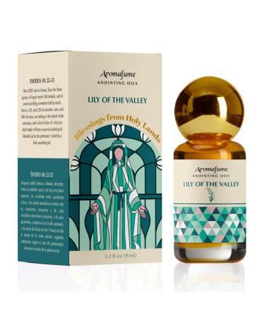 Lily of The Valley Anointing Oil 9ml (0.3 fl oz.)| Blessings from The Holy Lands | Blessed Olive Oil from Jerusalem with Biblical Spices | Natural Ingredients | Holy Oils for Prayer and Protection
