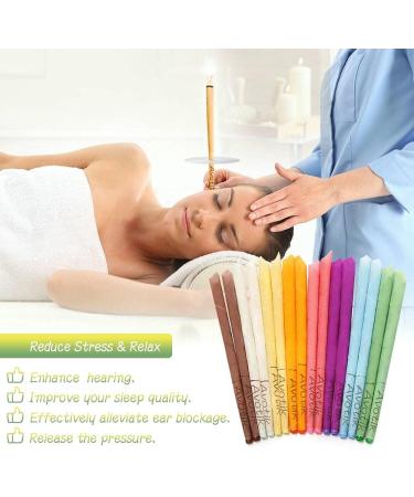 Aucenix All-Natural Ear Candles - Beeswax Ear Cleaner with 8 Protective Discs & Colors for Effective Ear Wax Removal - Buy Online on GoSupps.com