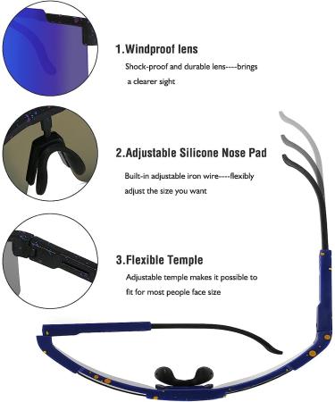 Malidak Men's Cycling Sunglasses - UV 400 Protection, Polarized Outdoor Sports Glasses for Driving - Buy Online on GoSupps.com