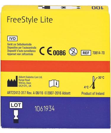 Buy FreeStyle Lite Test Strips (C1 47-D) - 100 Pieces No Coding Required | International Shipping Available - Buy Online on GoSupps.com