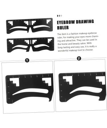 PLAFOPE 2pcs Eyebrow Ruler Microblading Template Mini Eyebrow Measuring Tool Eyebrow Trimming Designer - Buy Online on GoSupps.com