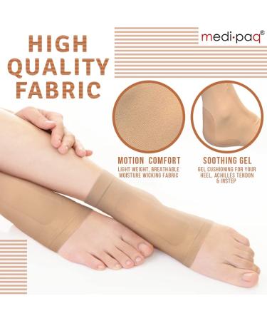 Medipaq Gel Ankle Support Socks - Foot and Ankle Support for Men and Women - Plantar Fasciitis, Achilles Tendon, Ligament Damage Relief - Buy Online on GoSupps.com