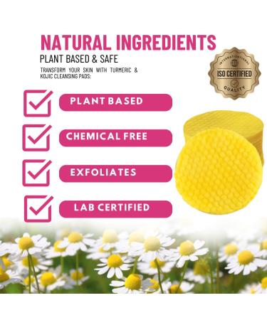 Jupiters Bloom Turmeric Kojic Acid Face & Body Pads - Fades Dark Spots Exfoliates Skin Vitamin B5 - 40 Count (4 Fl Oz - Buy Online on GoSupps.com