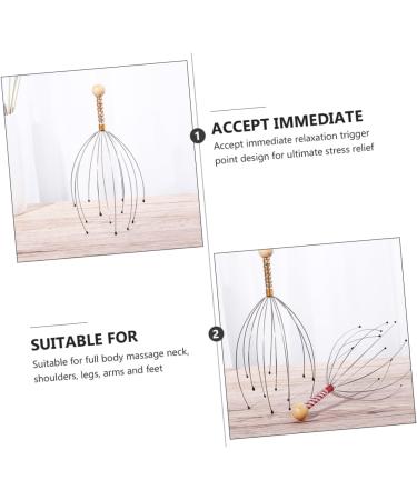 Beavorty Hand Massage Devices - 12 STK Scalp Massage Brushes & Hand Scrubbers for Hair Washing - Steel & Wood Hand Massager Tools - Buy Online on GoSupps.com