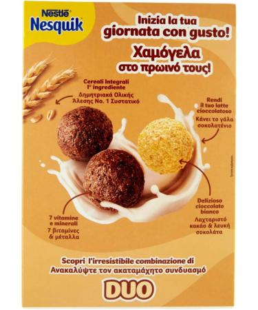  Italian Gourmet E.R. Nesquik Cereals Duo Cereal Chocolate Balls and White Chocolate Balls 325g + Italian Gourmet Polpa 400g - Buy Online on GoSupps.com