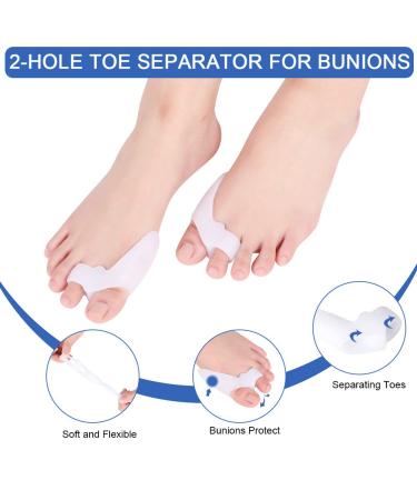 Haofy Hallux Valgus Toe Spreader Set - Silicone Gel Separator for Foot Pain Relief & Bunion Correction - Buy Online on GoSupps.com