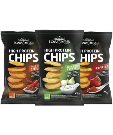Layenberger High Protein Chips - Hot & Sweet Chili (75g) | Low Sugar Not Fried Single Pack - Buy Online on GoSupps.com