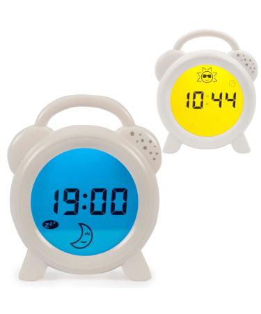 PurFlo Snoozee Sleep Trainer Clock for Toddlers | Kids Alarm Clock & Children's Night Light | Rechargeable & Portable
