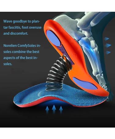 OVEALLGO Norelie Orthopedic Insoles - 2 Pair Comfysole Pressure Relief Inserts (Orange Size 45-46) - International Shipping Available - Buy Online on GoSupps.com