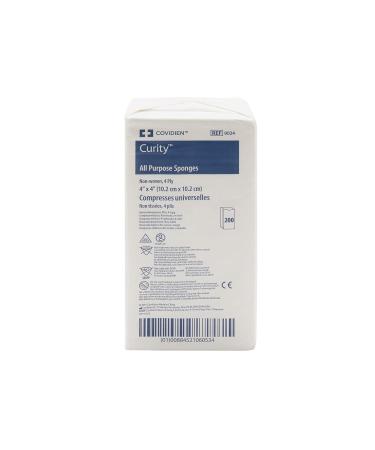 Kendall Curity 9024 Non Sterile Gauze Sponges 4x4 4PLY - Pack of 200 | Medical Grade Gauze - Buy Online on GoSupps.com