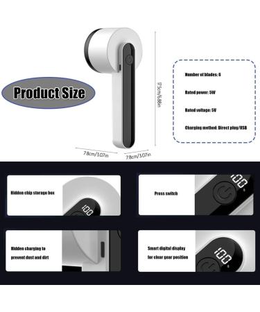 Buy Rechargeable Fabric Shaver & Lint Remover - 6 Leaf Blades for Sweaters | International Shipping Available - Buy Online on GoSupps.com