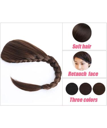 Bangs Hair Clip Synthetic Fishtail Plaited Braided Bangs One Pieces Natural False Hair Bang Front Braids Fringe Clip in Hair Extensions hairpieces for Women Bangs Clip in Hair (Color : Natural Black 1 Natural Black - Buy Online on GoSupps.com