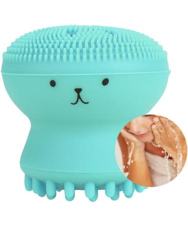 Silicone Facial Cleansing Brush Waterproof Face Scrubber Exfoliator Pore Cleanser Brush for Deep Cleansing Blackhead Removal Suitable All Skin Types(green) - Buy Online on GoSupps.com