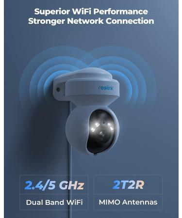 REOLINK E1 Outdoor Plug-in WiFi Security Camera - 5MP HD PTZ, Motion Tracking, 5GHz WiFi, 3X Optical Zoom, Person/Vehicle Detection, Color Night Vision - Buy Online on GoSupps.com
