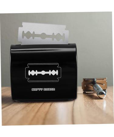 Magiclulu Razor Blade Storage Box 2-Stage Container for Hair Salons & Men s Shaving | Black 6.5x4.5x6cm - Buy Online on GoSupps.com