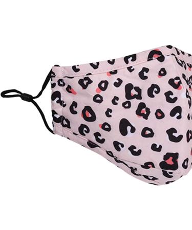 Washable Reusable 3 Layers Cotton Cloth Mask - White Leopard Print - One Size Fits Most | Eco-Friendly Face Covering - Buy Online on GoSupps.com