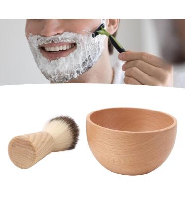 Durable Men's Razor Brush Set - Portable Foam Production with Wooden Handle & Stainless Steel Bowl for Home Salon & Travel - Buy Online on GoSupps.com