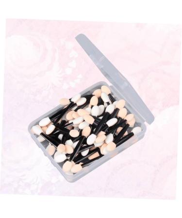 VINTORKY 50 Pcs Dual Sided Eyeshadow Brush Eye Shadow Sponge Applicator Double Sided Makeup Brush Black Size 1 Black - Buy Online on GoSupps.com