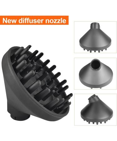 Diffuser & Adapter for Dyson Airwrap HS05 | 12x11cm Hair Dryer Attachment | Gray Diffusion Nozzle for Curly Hair Styling - Buy Online on GoSupps.com