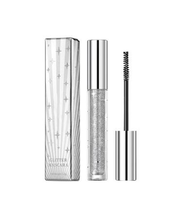 Mascara Paillet Mascara Paillet Mascara boucl volumineux imperm able | Mascara paississant pour femmes maquillage naturel scintillant pour f te de Concert 1#