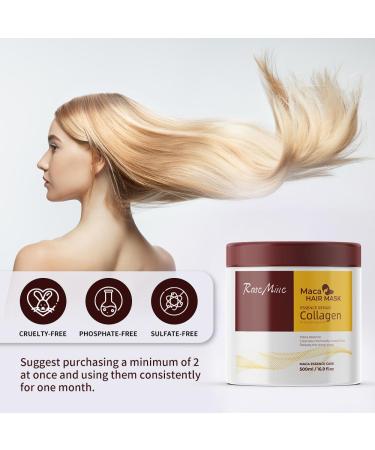 MACA Collagen Hair Repair Mask | Deep Conditioning for All Hair Types | 16.9 fl oz - Revitalize Dry Damaged Hair - Buy Online on GoSupps.com